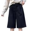 High-Waisted Women's Woolen Shorts - Autumn/Winter 2026, Old Money Style, Six-Point, Wide-Leg, Thick Mid-Length.