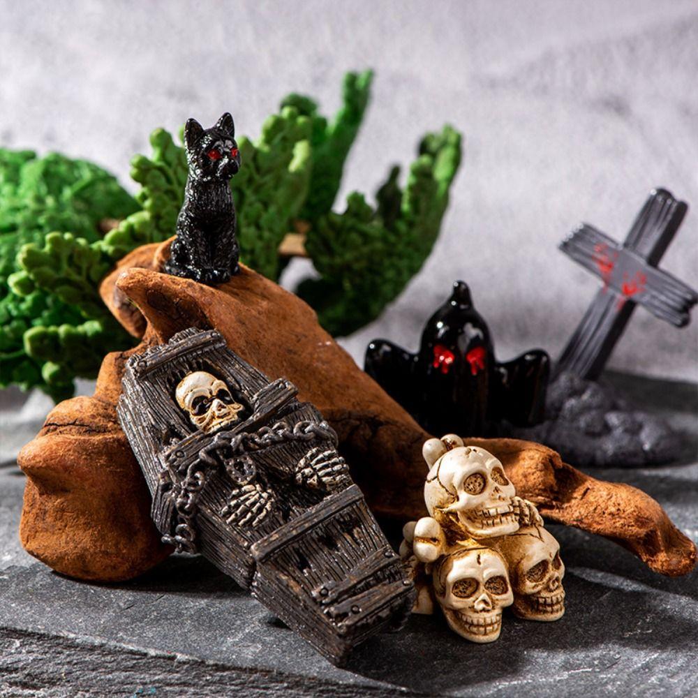 Cartoon Tombston Ornaments DIY Resin Festival Ornaments Halloween Small Ornaments  Easter Decor