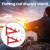 Fishing Rod Holder High Stability Smooth Edge Wear-resistant Reusable Simple Installation Save Space ABS Fishing Pole Organizer Rack