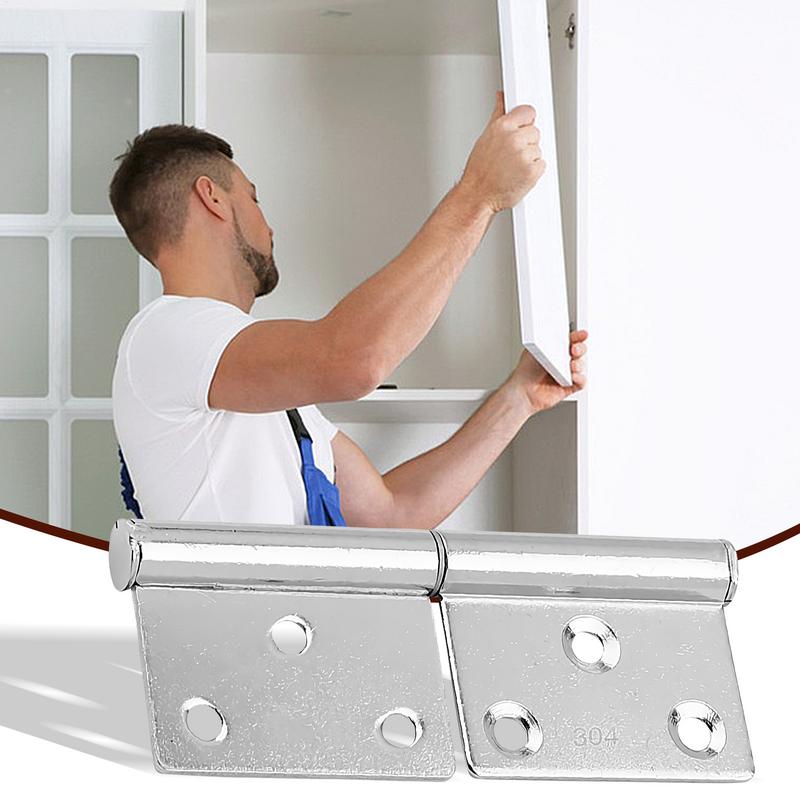 Heavy Duty Door Hinges Detachable Flag Door Hinge Furniture Locks Barn Offset Gate Attachment for Metal Doors Window Cabinet