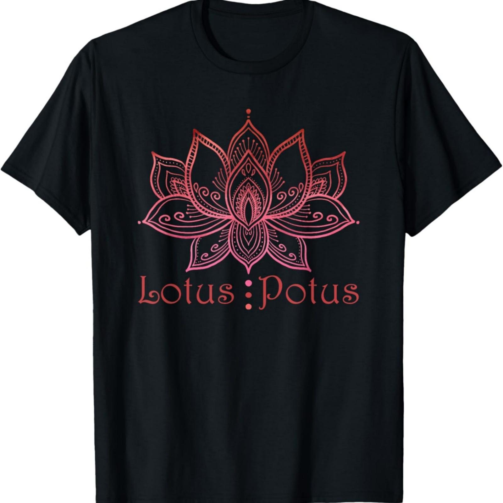 Lotus Potus in Red and Shades of Pink T-Shirt XXXXXL разноцветный
