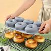 1 Stück Silikon-Donut-Form mit 6 verbundenen Löchern, rechteckiges Backwerkzeug, geeignet für Kuchen und Kekse, sicher für den Gebrauch im Ofen