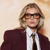 Retro large frame brown sunglasses women's street shot round face concave shape anti-ultraviolet advanced sunglasses s