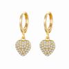CRMYA Vintage Piercing Ear CZ Zircon Cross Earring Gold Silver Filled Drop Earrings For Women Hoop Earings Jewelry Wholesale