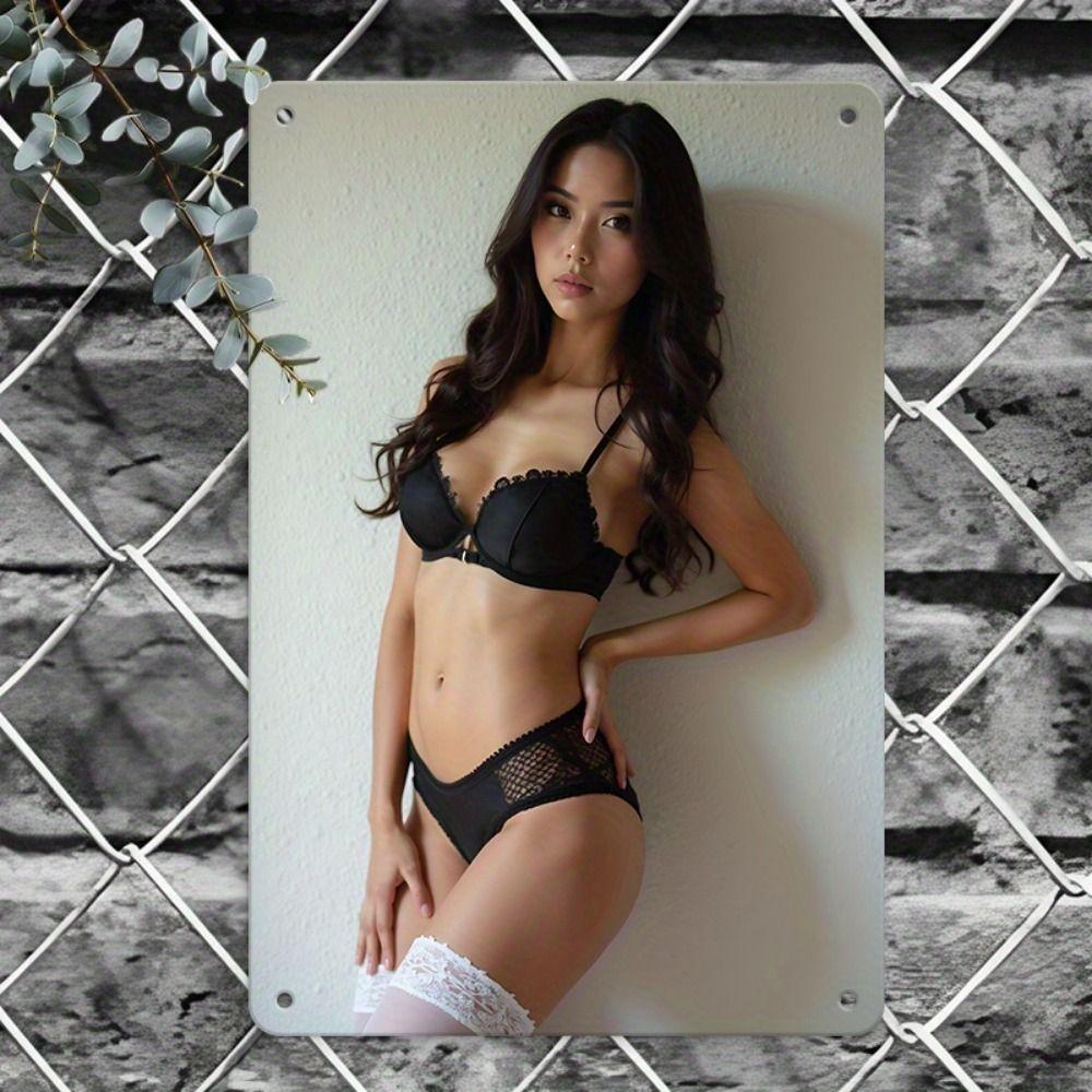 

Vintage Pinup Girl Metal Tin Sign Retro Wall Decor 20x30cm