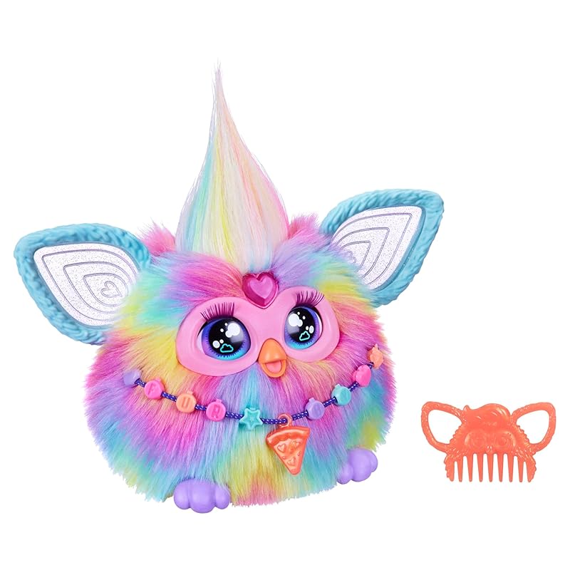 Hasbro Furby Tie-Dye Voice-Responsive Interactive Toy for Boys and Girls Ages 6+ with 15 Fashion Accessories, Animatronic, Motorized Plush Toy for