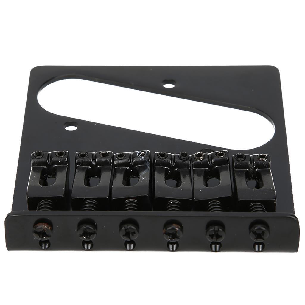 Electric Guitar Bridge 6?String 6ST String Fixed Metal Bridge for TL Electric Guitar AccessoryBlack