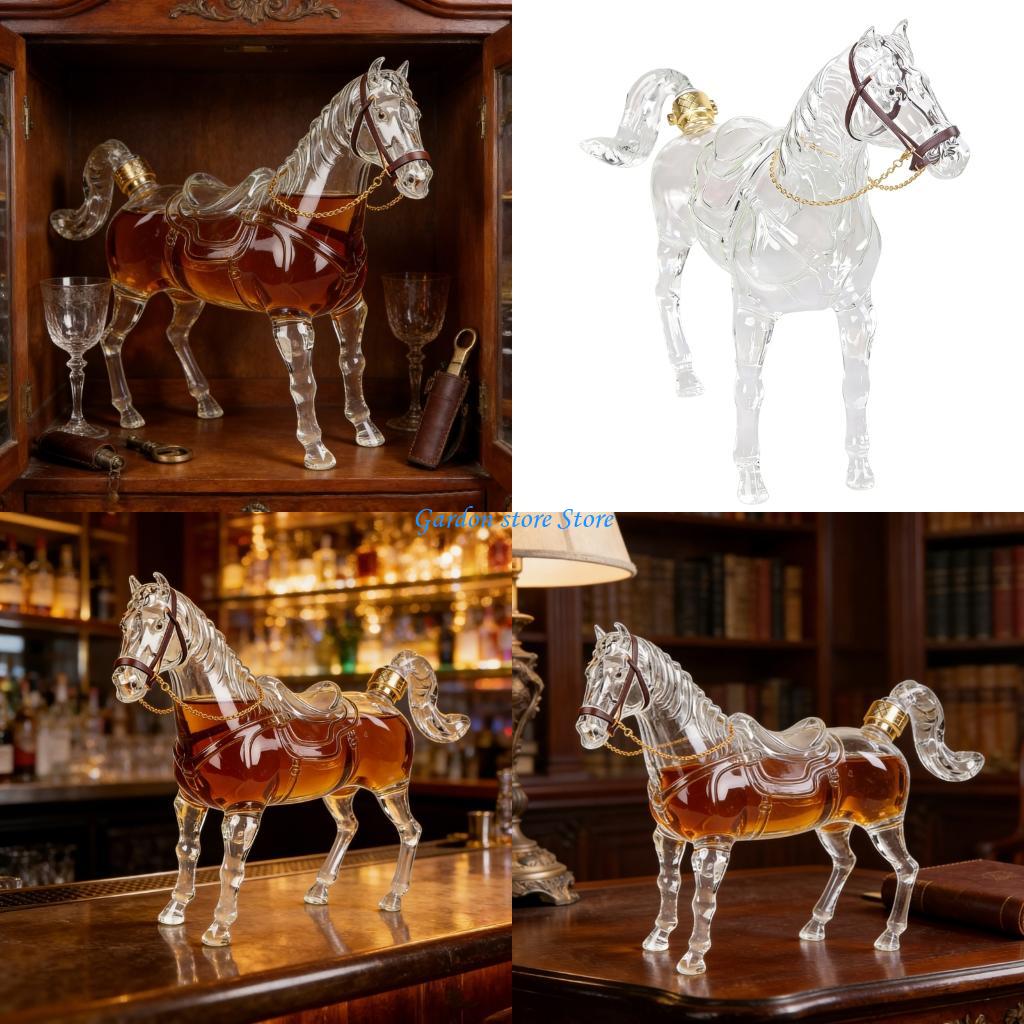 B0KB Multifunctional Horse Decanters 1000ml Glass