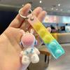 Cute Keychain Rabbit Shape Cartoon Bag Car Key Pendant Birthday Holiday Gift for Men Women Couples