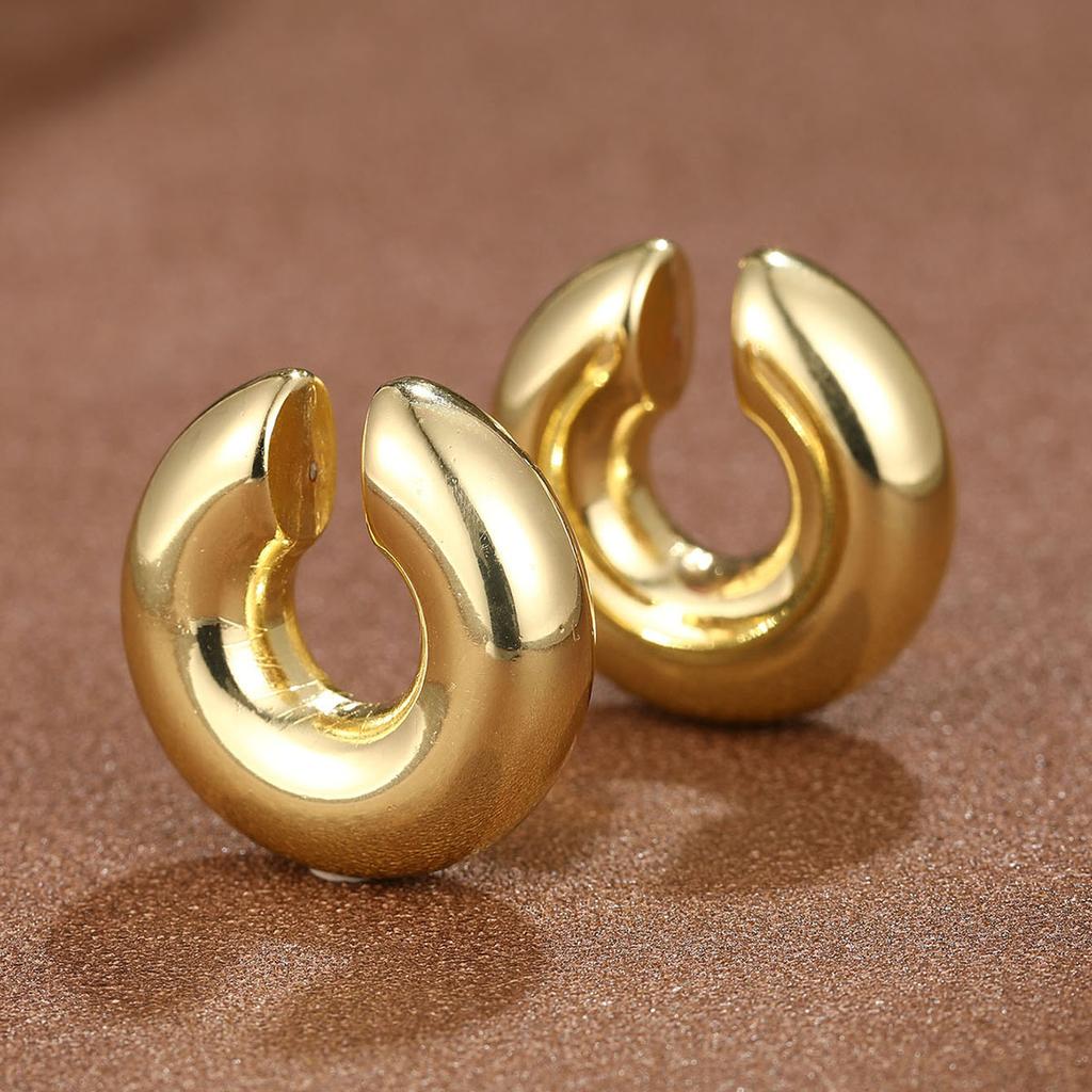 Gotischer Nicht durchstochener Ohrknorpel Clip Zierliche Damen Herren Ohr Manschette Ohrringe Vintage Dick Rund Übergröße Offene Manschette Ohr Schmuck