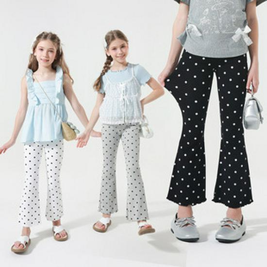 Girls' Winter Warm Velvet Embroidered Cat Base Layer Pants