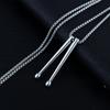 Edelstahl Silber Drumstick Anhänger Halskette Schmuck Ornament Zarte Schlüsselbeinkette Accessoire für Musikliebhaber