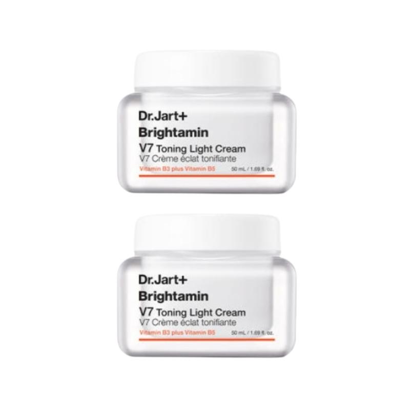 Dr.Jart+ Brightamin V7 Toning Light Cream 15 мл × 2 – Увлажняющий крем с витамином V7 для выравнивания тона кожи, легкая тающая текстура для сияющей кожи 15ml 2ea