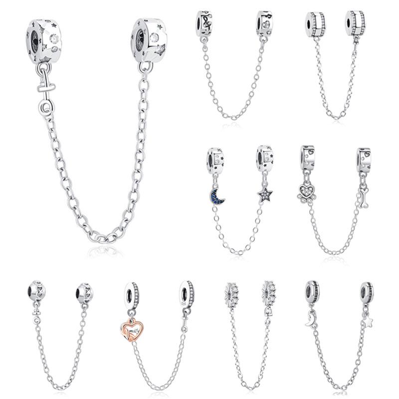 New Copper Charm Bead Charms Safety Chain Music Notes Love Heart Pendant Bead Charms Compatible With Do It Yourself Bracelets Bangles Women Diy Jewell