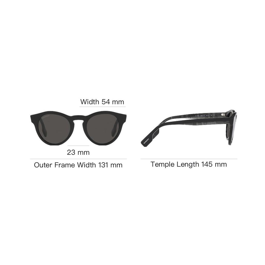 Burberry Minimalist Comfortable Oval Sunglasses Men sunglasses Black BE4359399687