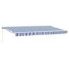 Retractable Awning Frame Blue and White 350 X 200 Cm