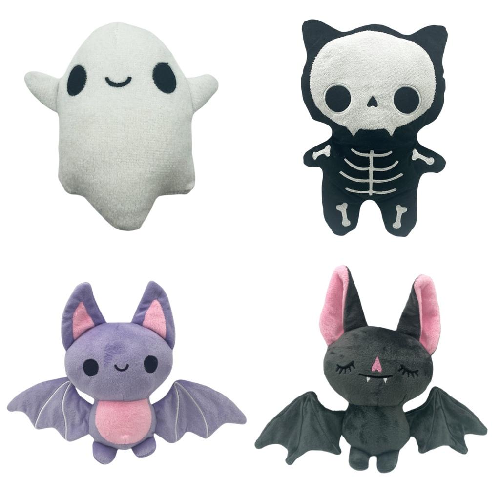 Cute Skeleton Cat Pillow Plush Soft And Cuddly Halloween Animal Toy