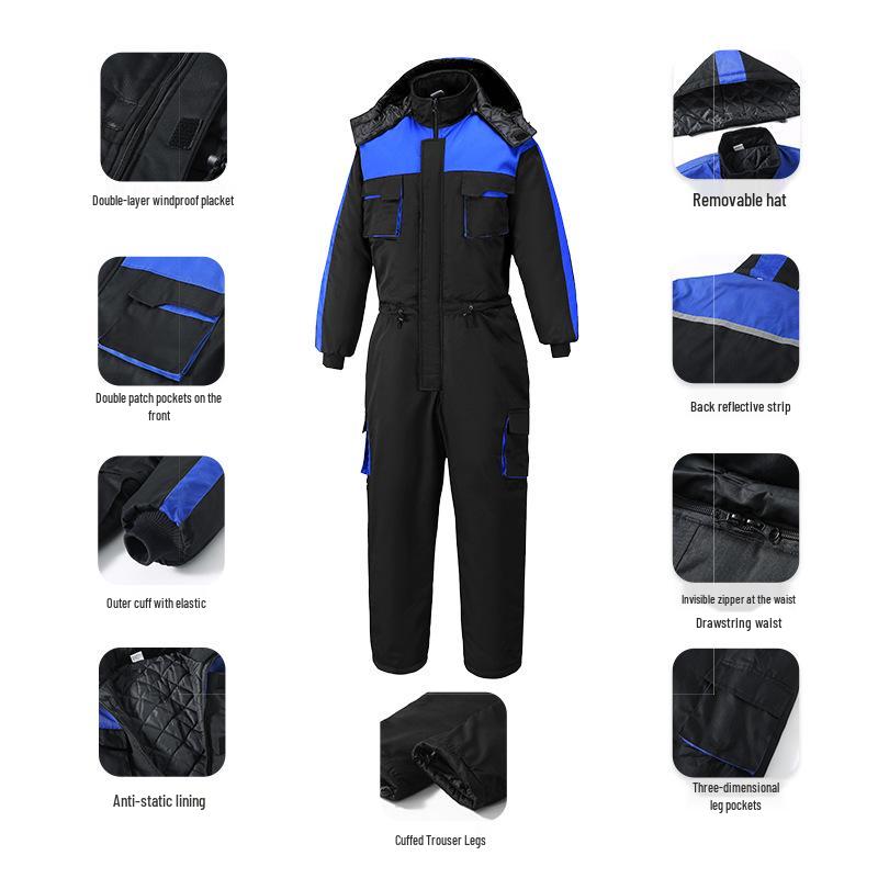Cold Storage Cotton Jumpsuit Ski Suit & Ice Fishing Winter Workwear