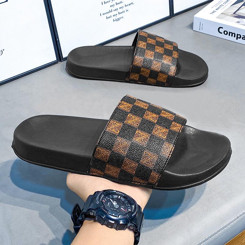 One-word Drag Men's Home Indoor Slippers One-pedal Trend 2024 Summer New Men's Slippers Slippers
