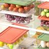 1/3Pcs Clear Food Fruit Storage Box With Lids Portable Fridge Freezer Organizer Sub-Packed Meat Onion Ginger Crisper