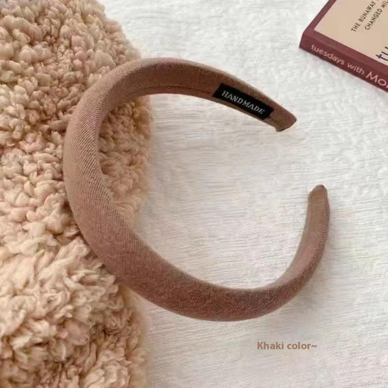 High Head Hairpin Sponge Headband Wide Brim Women's All-match Net Red Go Out Wash Face Hair Pressing Headband Headwear