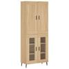 Highboard in Sonoma Oak Finish 69.5 x 34 x 180 cm Engineered Wood