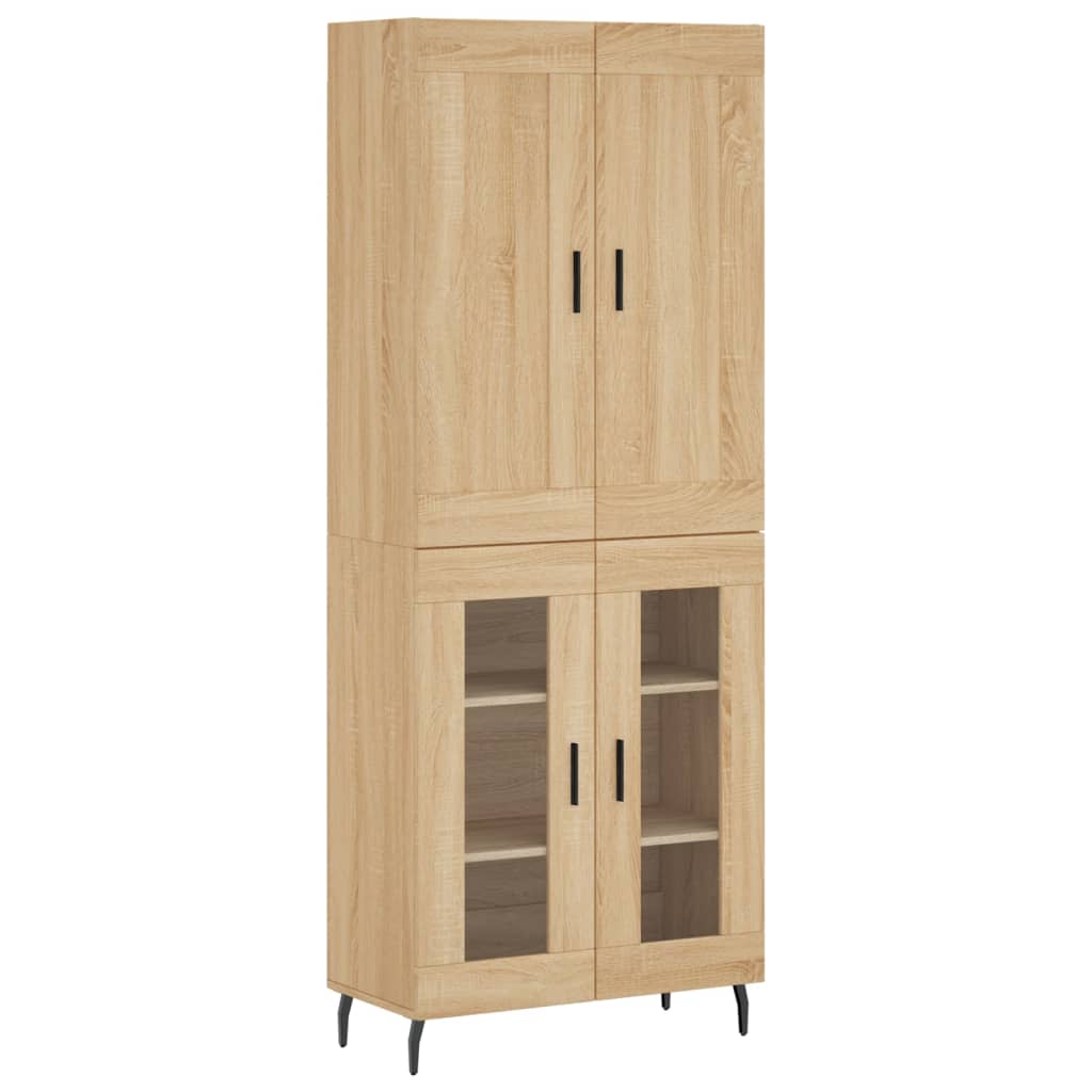 Highboard in Sonoma Oak Finish 69.5 x 34 x 180 cm Engineered Wood
