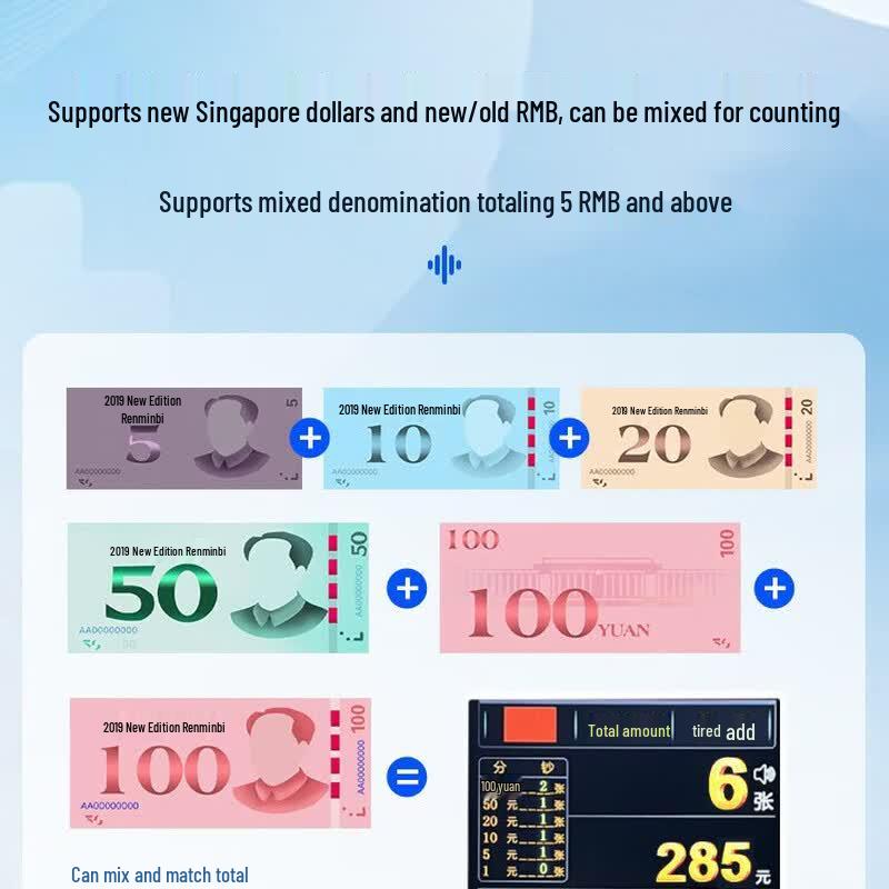 Weirong I7 B-Class RMB Banknote Counter CN Plug (adapter Included)