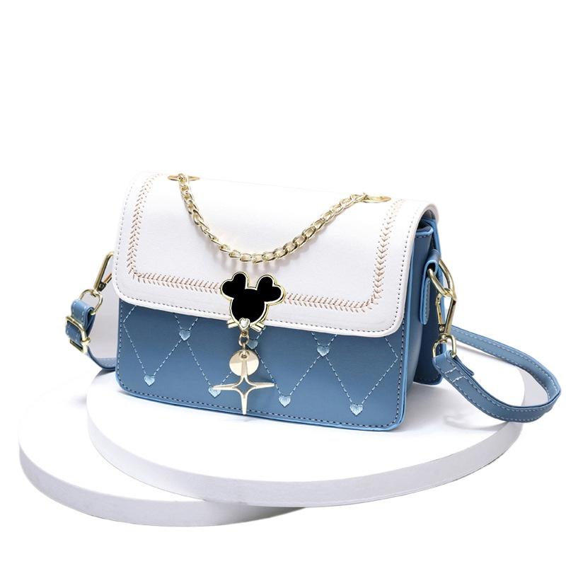 

День святого Валентина Женская маленькая квадратная сумка на одно плечо, трендовая, универсальная, маленькая и популярная, сумка-подарок для девичьего сердца 21X8X14CM синий