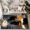 Sugar Skull Pumpkin Art Floor Mats for Living Room, Bedroom and Room Decoration Are Suitable for Gifts.