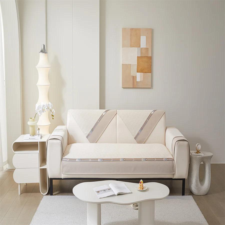 Wasserdichter Sofakissenbezug Chenille-Texturen Universal Rutschfest Sofaschutzdecke Handtuch Sofaschutz für Wohnzimmerdekoration