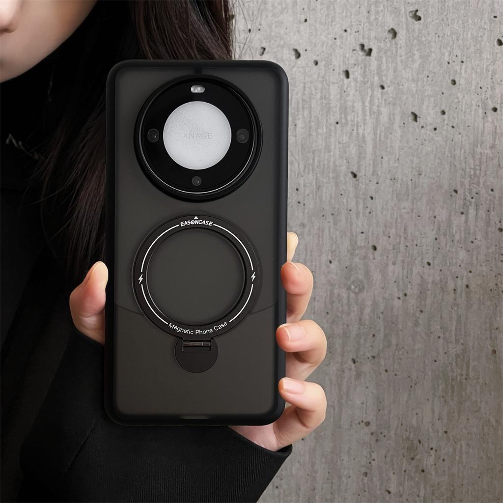 360 Rotating Bracket Is Suitable for Huawei Mate60pro Strong Magnetic Suction Mobile Phone Case MATE60 Full-pack Anti-fall Protection Case