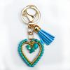 Natural stone keychain, bag pendant, bohemian style, creative decoration, heart-shaped jewelry
