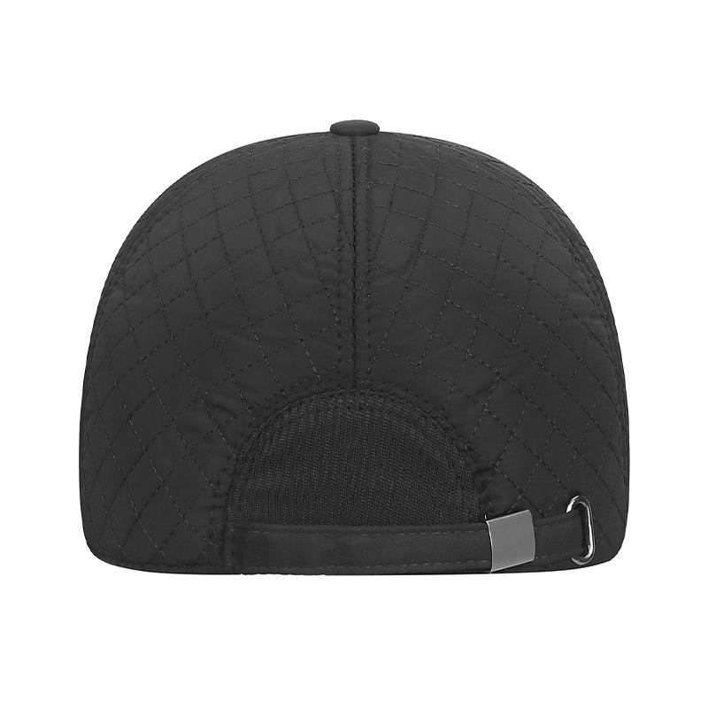 Winter Cold-Proof Plaid Baseball Cap Men's Middle-Aged and Elderly Dad Warm Ear Protection Outdoor Cotton Cap