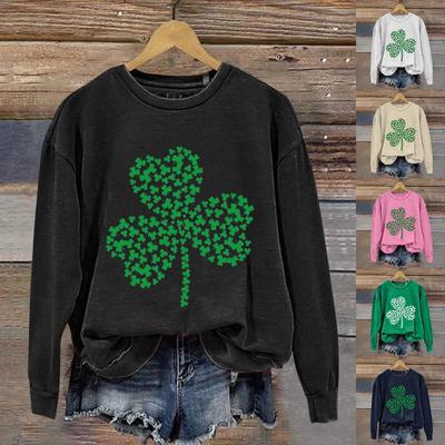 Women's Round Neck Tops Cotton Women's Casual Fashion Long Sleeve O Neck Pullover