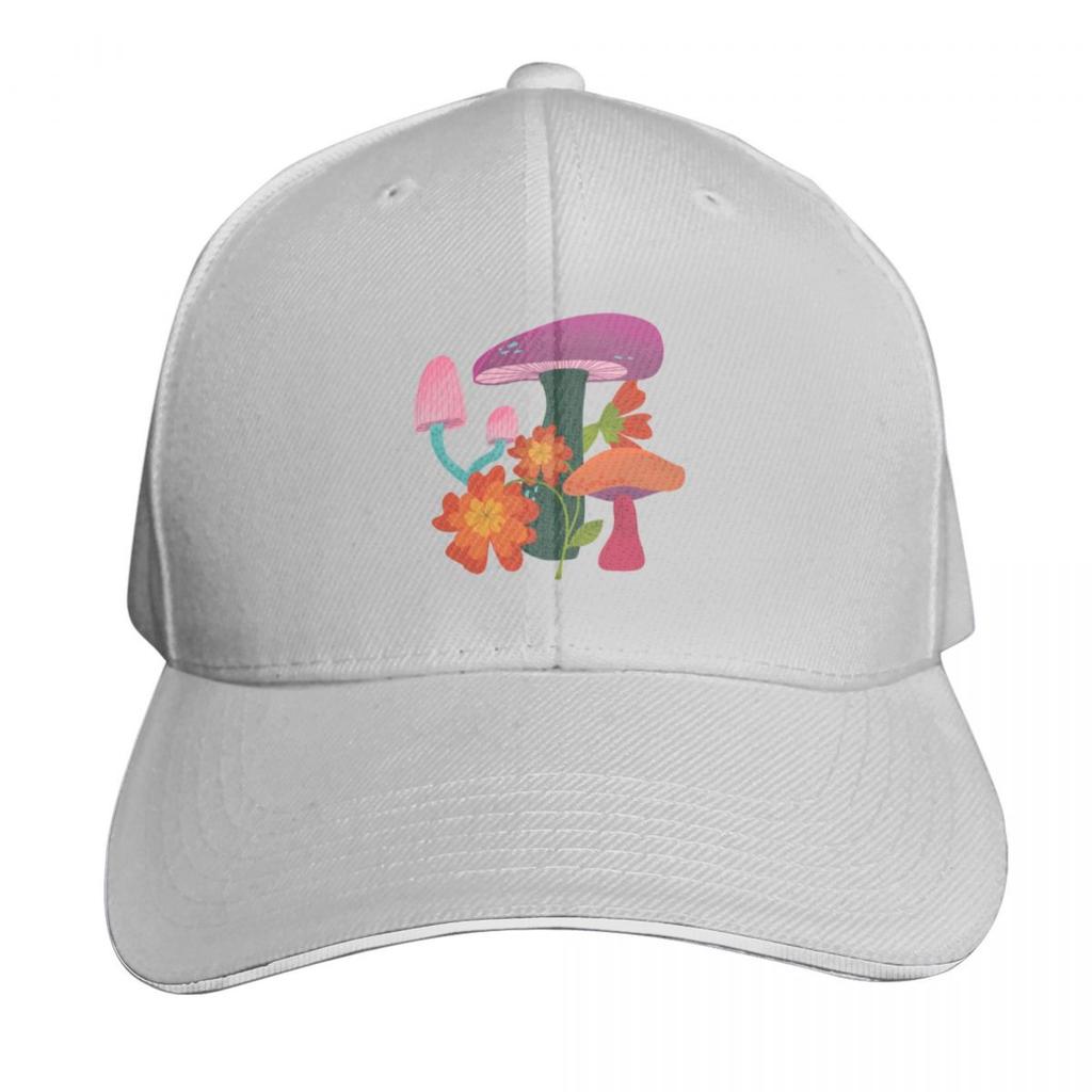 Mushrooms and Marigolds Baseball Cap funny hat Designer Hat foam party Hat hiking Women Hats Unisexs