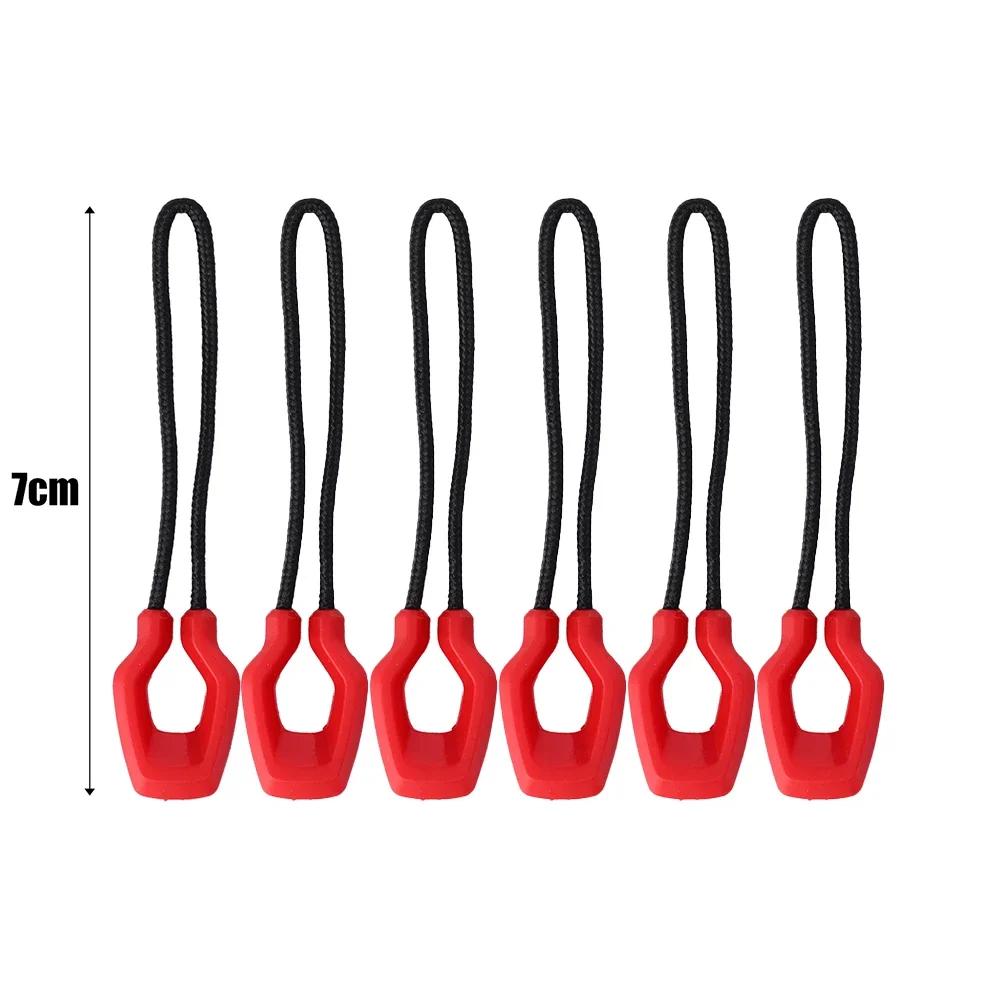 

6 шт. Светящиеся пуллеры для молнии Удобные удлинители для молнии Рюкзак Куртка Палатка Инструмент для бегунка молнии Аксессуары для багажа