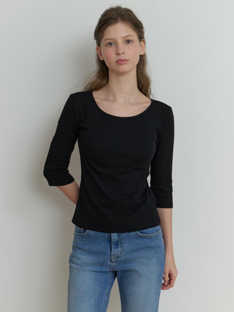 Liel Hata 3/4 Sleeve T-Shirt (Black)