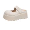 Spring New hoes Women Fashion Round Head Shallow Mouth Line with Waterproof Platform Wear-resistant Single Shoes