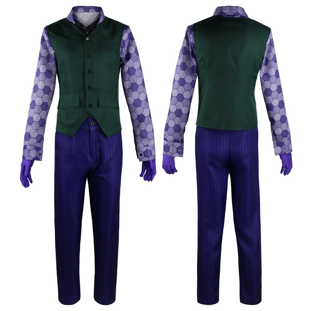 Batman The Dark Knight Joker Cosplay Costume - Heath Ledger Purple Halloween Outfit