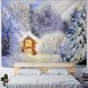 Christmas Eve Christmas Home Decor Tapestry Wall Decor Background Fabric Hippie Living Room Bedroom Tapestry tapeçaria de natal