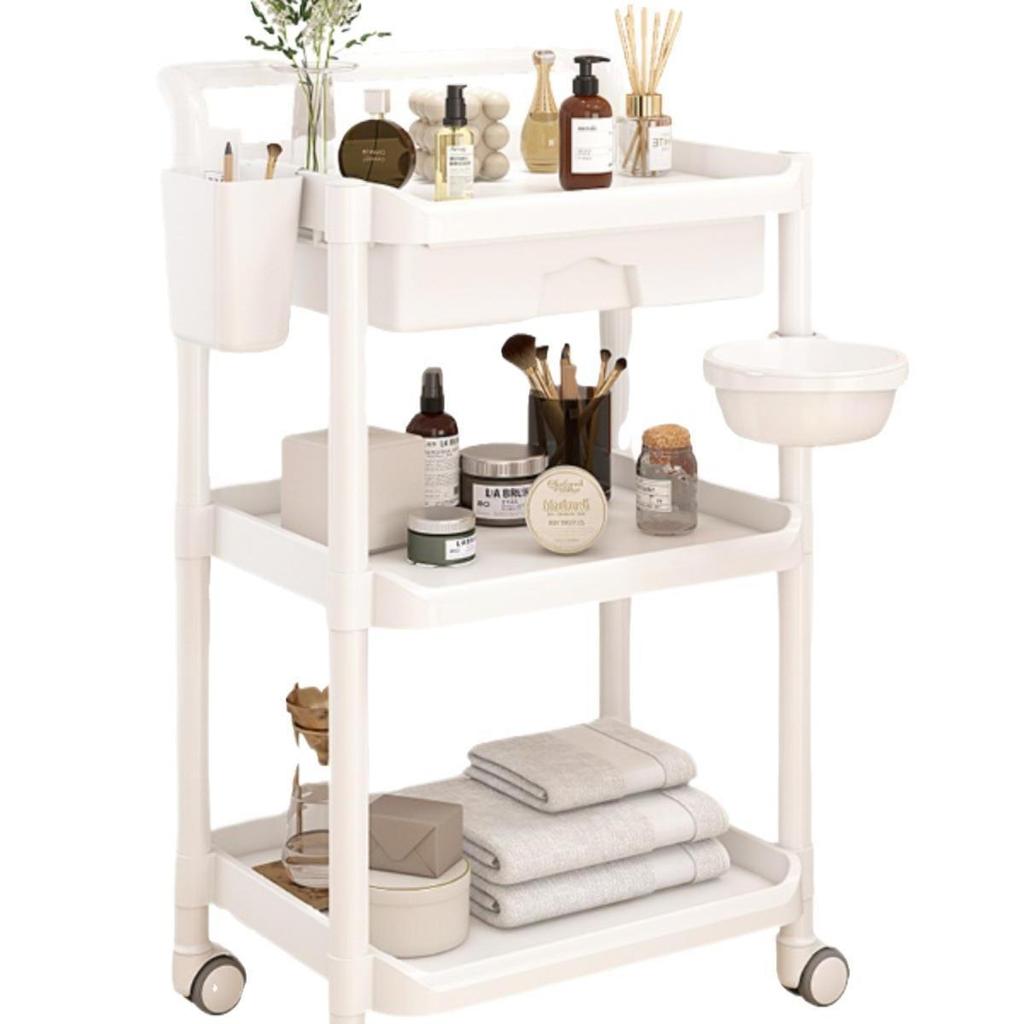 Beauty Salon Trolley for Eyelash Extension and Tattoo Tools Storage