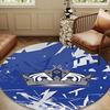 Los Angeles Ice Hockey Round Rug for Livingroom,Bedroom, Palyroom, Chair Rug, Area Rug, Circle Carpet, Large Size Decor Fan Christmas Gift