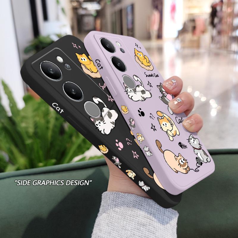 Cat String Ball Case For VIVO V29 V29E V27 V27E V25 V25E V23 V23E V21 V20 Pro 4G 5G Silicone Cover