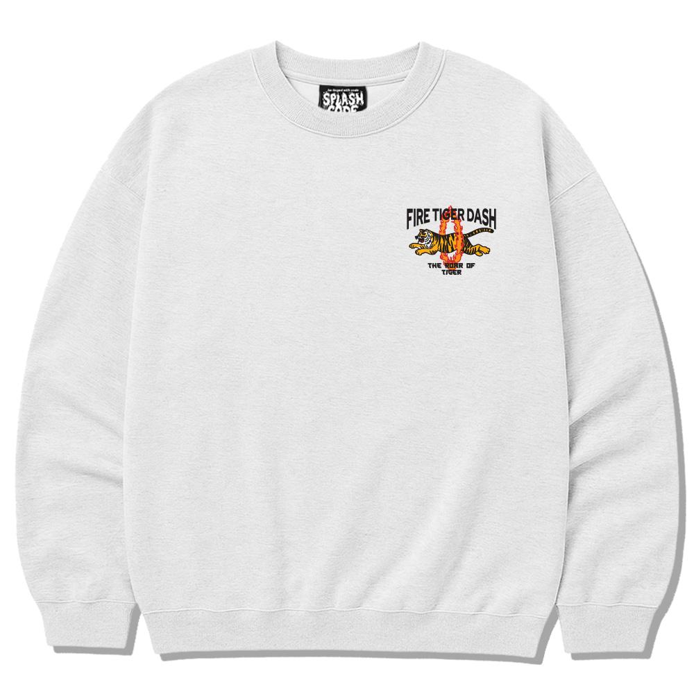 Seupeullaesikodeu Heavy Crewneck Sweatshirt Melange White - Roar