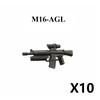 Military Building Block Set Military Supplies Waffen Accessory Soldier Colonel Helmet Gun Rifle M16 Waffen Box Ammunition Brick Toy