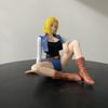 11cm Anime Dragon Ball Z Android 18 Sitting PVC Action Figure Toys Collection Model Gift