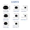 125pcs Rubber Hole Plugs Silicone Grommets Easy to Use Heat and Cold Resistant Sealing Plugs for Versatile Sealing