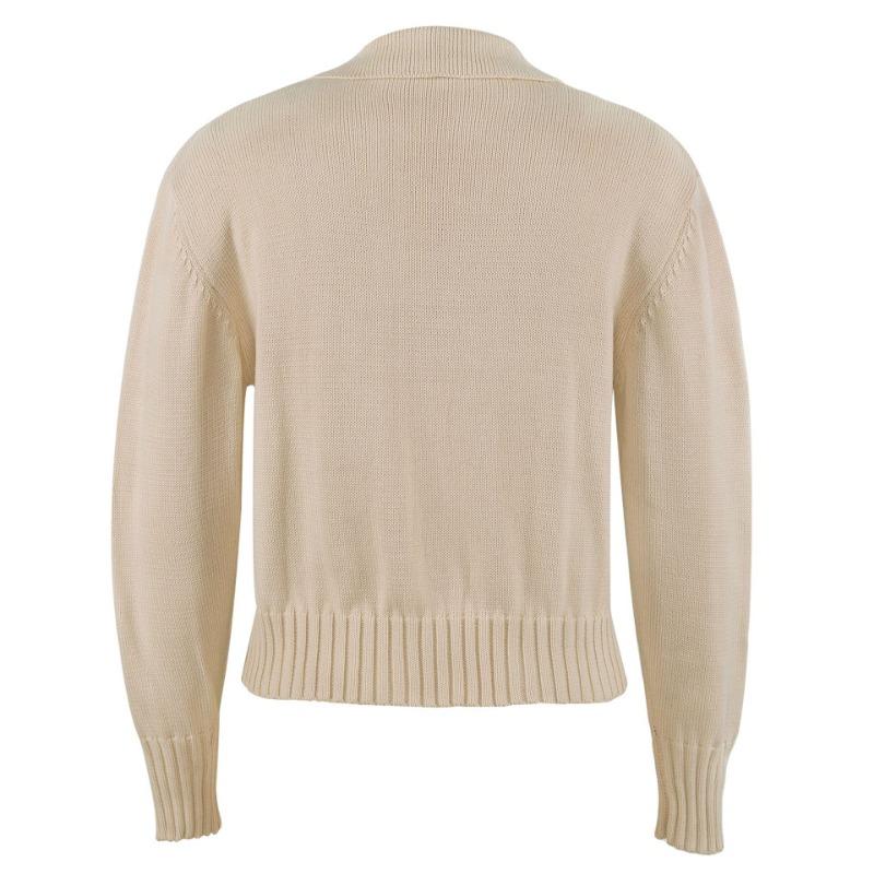 Kołnierzyk polo Luźny sweter damski swobodny dzianinowy sweter z długim rękawem Ciepły jednolity kolor Top Prosty dojazd Modny swobodny sweter Jesień Zima