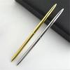 Office Supplies Stainless Still Commercial Ballpoint Pen Rod Rotating Metal Ball Pen Slender